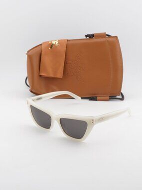 MCM MW0010 21A Cat Eye Sunglasses – White / Grey